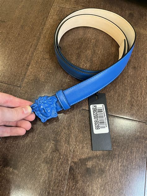 versace collection blue belt|Versace belt replacement.